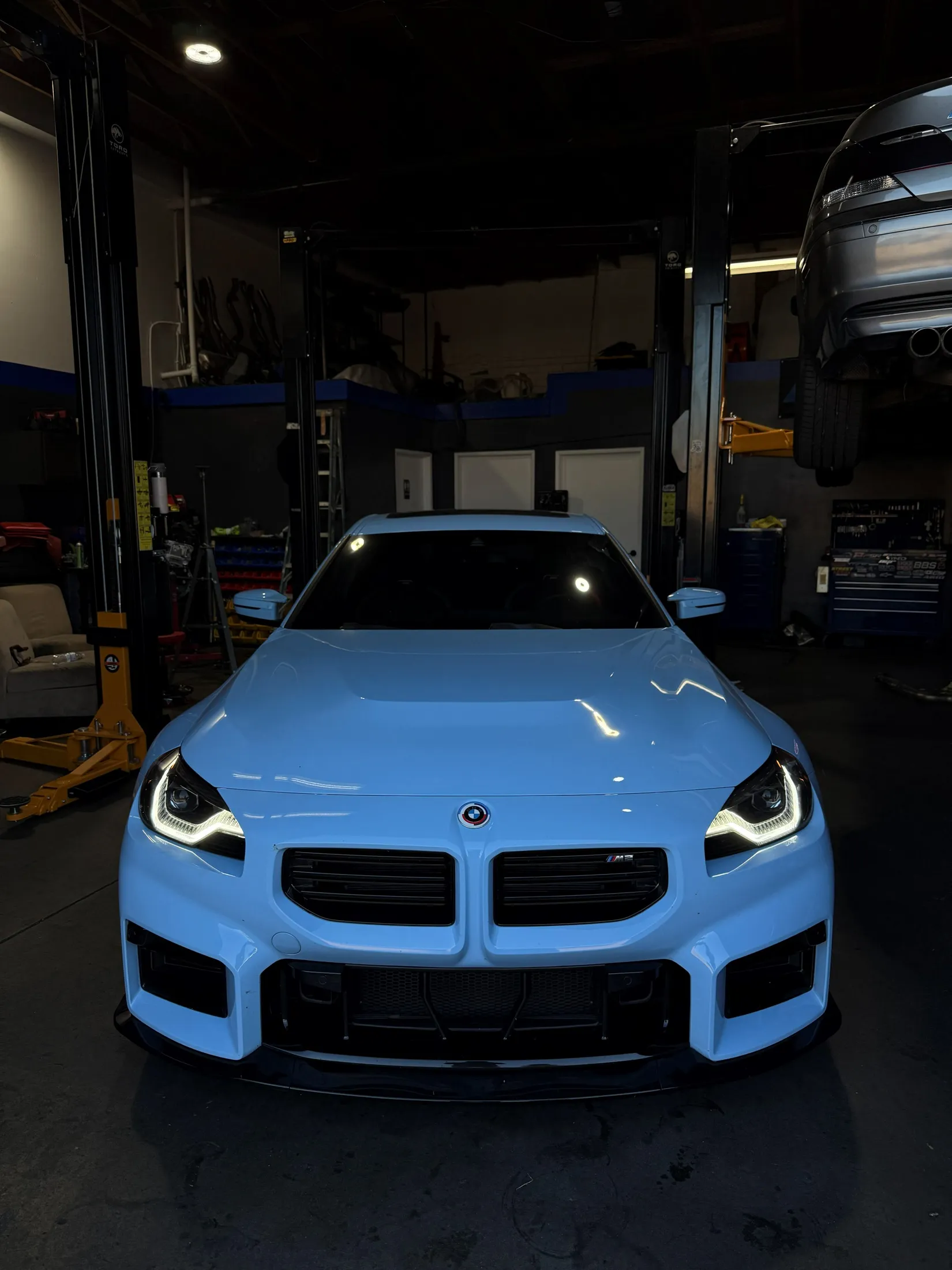 A customer car in for service at ChanceBuilt Performance