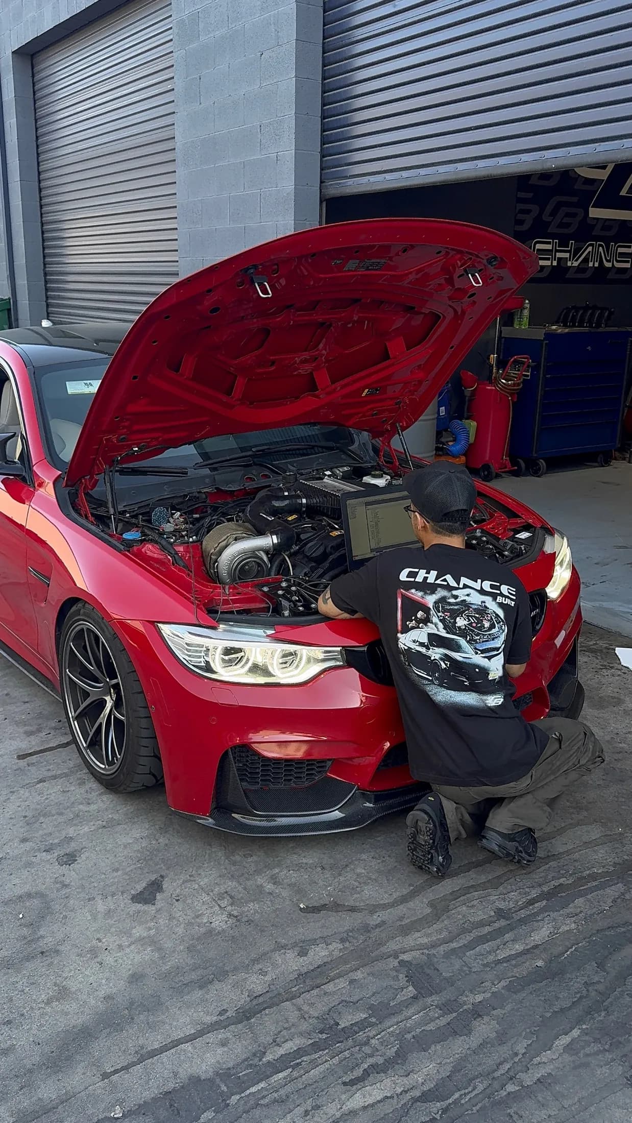Custom tuning session in progress at ChanceBuilt Performance