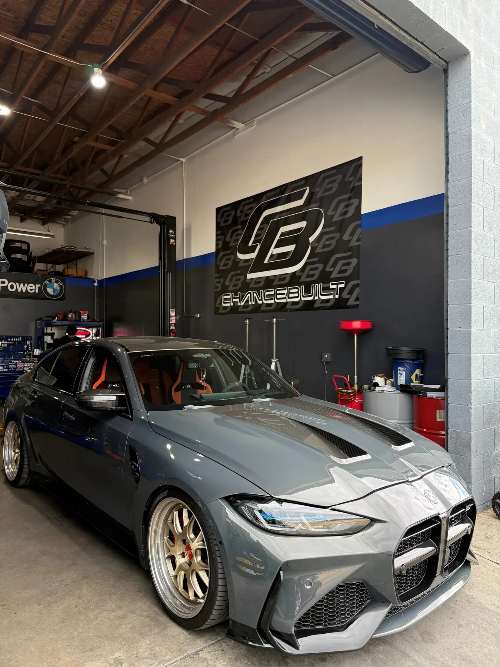 Inside the ChanceBuilt Performance shop in Riverside, California